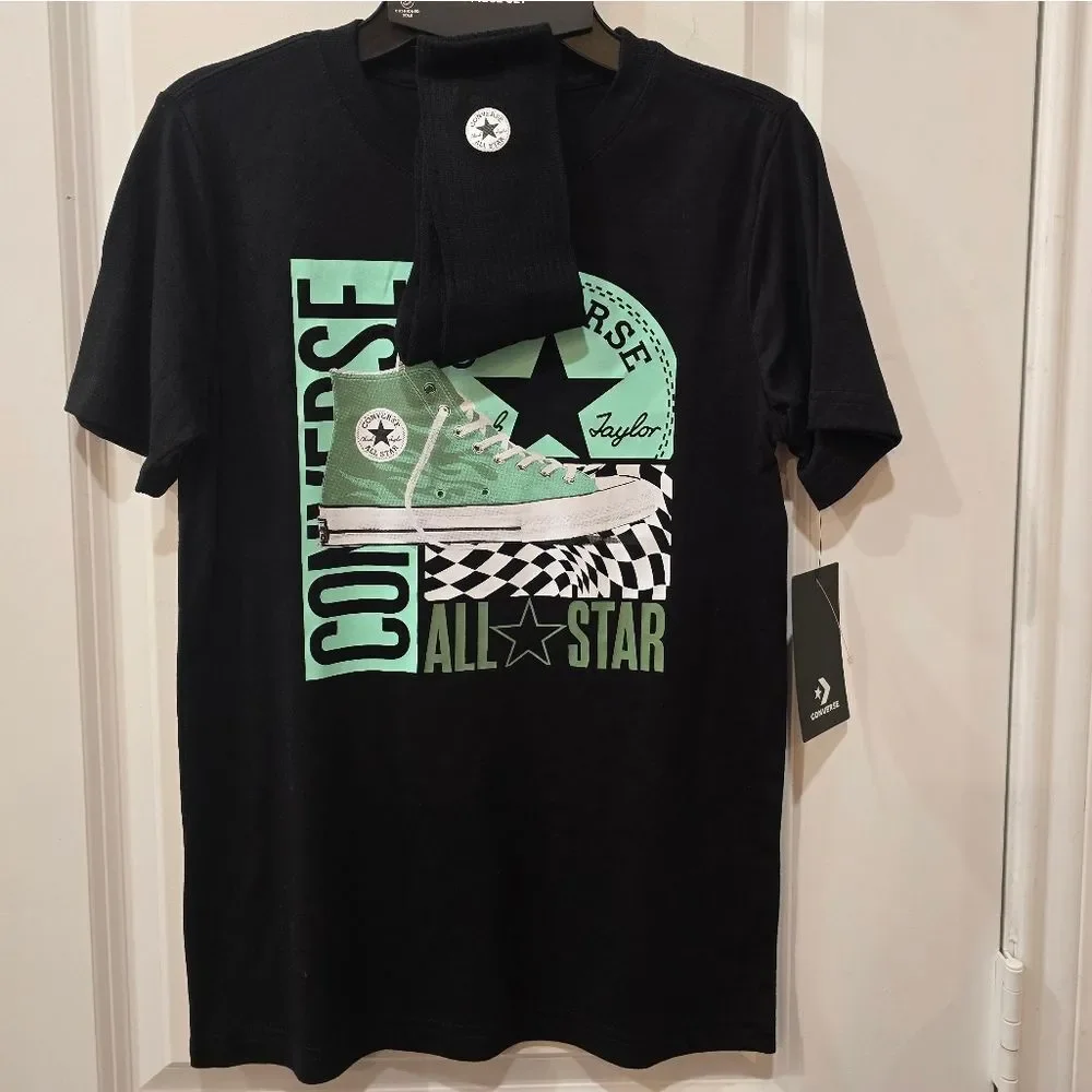 Converse Chuck‎ Taylor All-Star 2-PC Graphic T-Shirt & Crew Sock Set